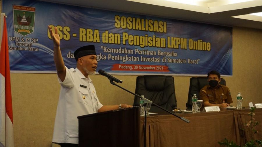 Gubernur Mahyeldi: Urus Izin Usaha Tidak Boleh Terlambat, Diperlambat, dan Menghambat