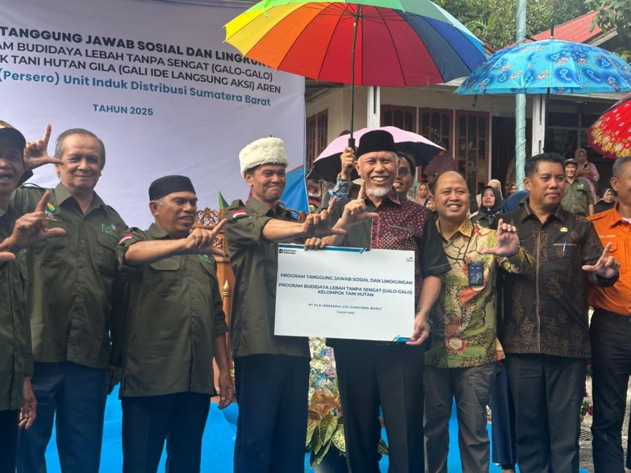 Gubernur Sumbar Hadiri Penyerahan Bantuan TJSL PLN untuk Budidaya Lebah Galo-galo di Agam