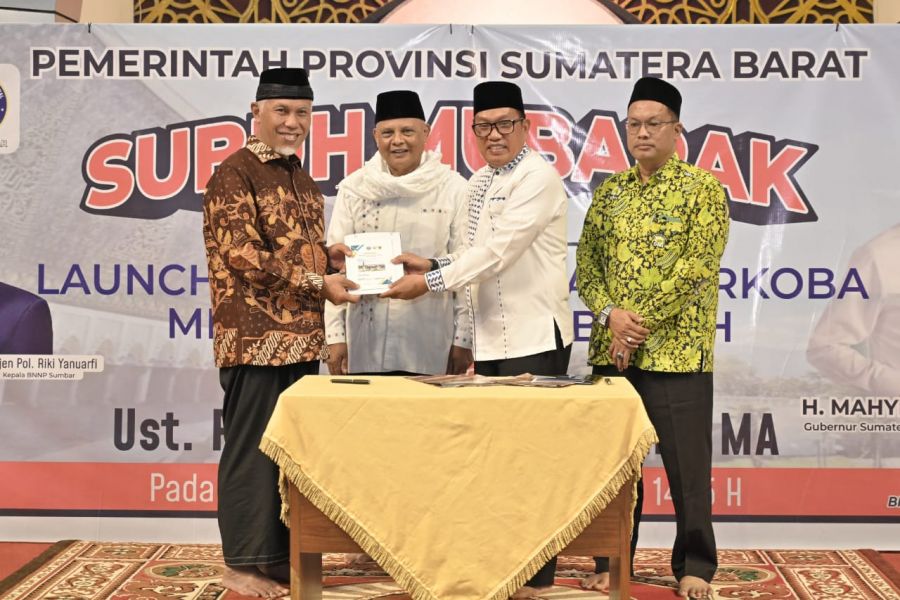 Gubernur Sumbar Luncurkan Gerakan Pencegahan Penyalahgunaan Narkoba Melalui Rumah Ibadah