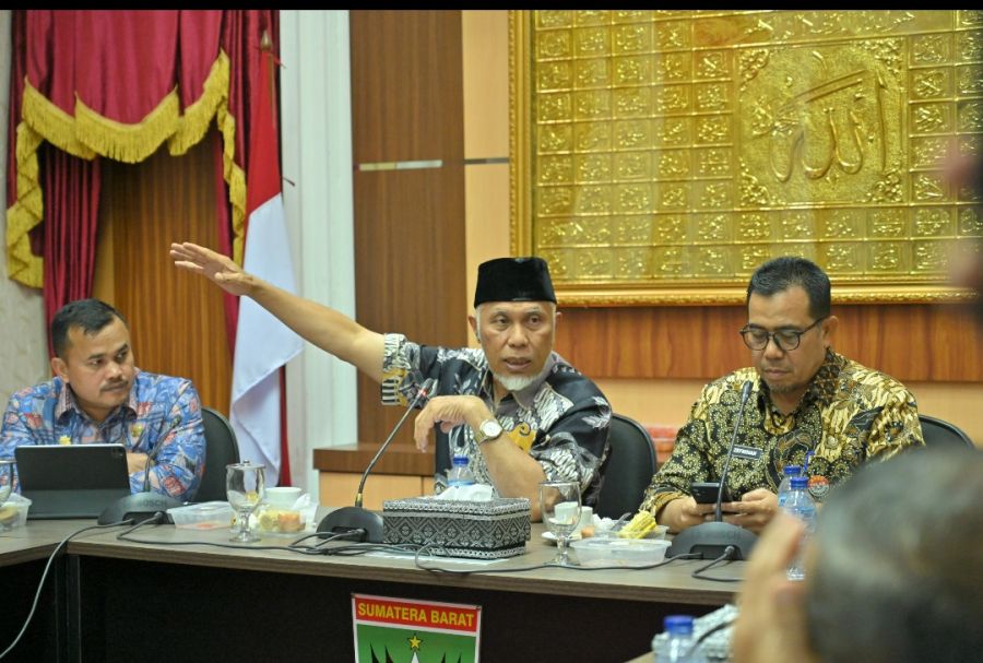 Gubernur Sumbar Pimpin Rapat Koordinasi Penanganan Krisis Air Bersih di Kota Padang