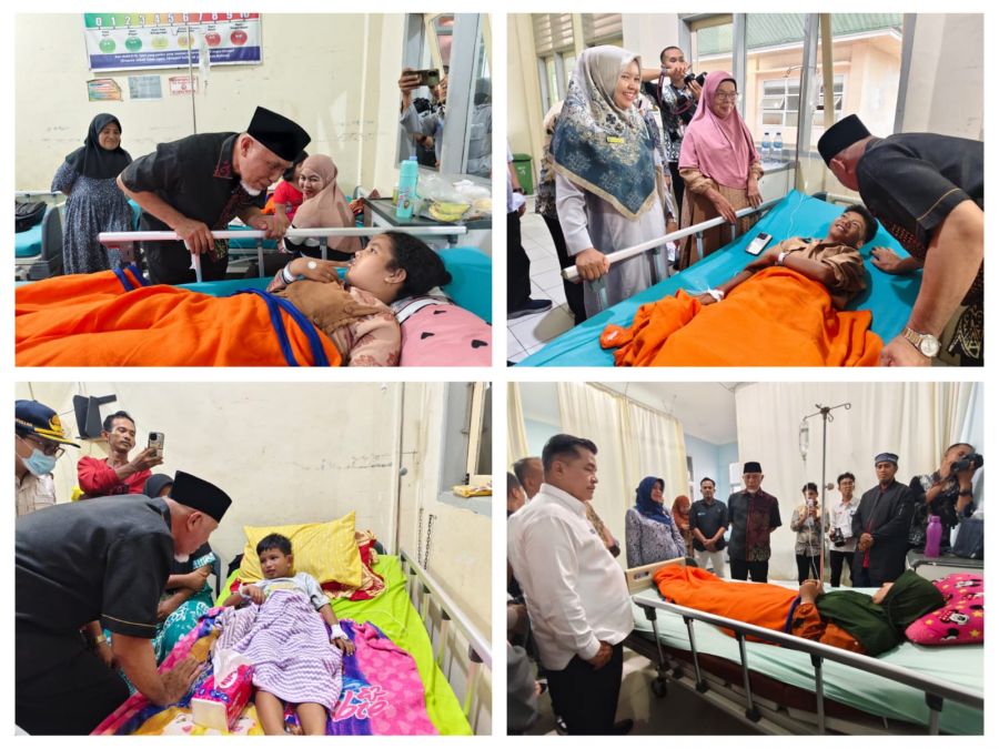 Gubernur Sumbar Tinjau Korban Dugaan Keracunan Makan Bergizi Gratis di Agam