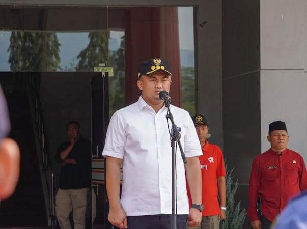 Hadapi Musim Kemarau, Sutan Riska Pimpin Apel Kesiapsiagaan Kebakaran