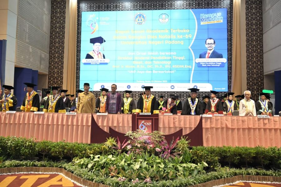 Hadiri Dies Natalis ke-69 UNP, Mahyeldi: Universitas & Pemda Sebagai Garda Terdepan Lahirkan Inovasi