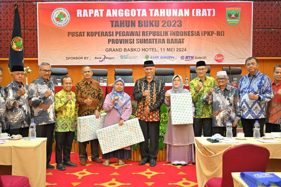 Hadiri RAT 2023 PKPRI Sumbar, Mahyeldi Ingatkan Peran Penting Pengawas untuk Kemajuan Koperasi
