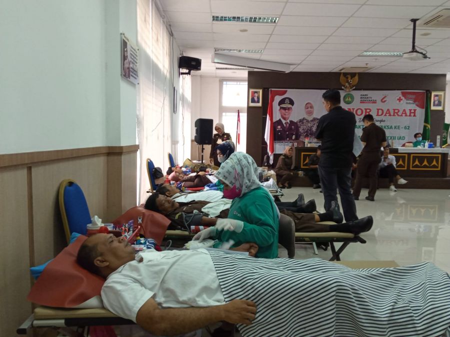 Hari Bakti Adhyaksa (HBA) ke 62, Kejari Mentawai Gelar Donor Darah