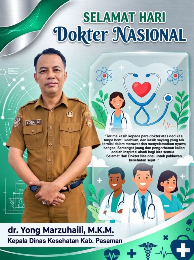 Hari Dokter Nasional, Kadinkes Pasaman dr. Yong Marzuhaili Apresiasi Dedikasi Dokter untuk Masyaraka