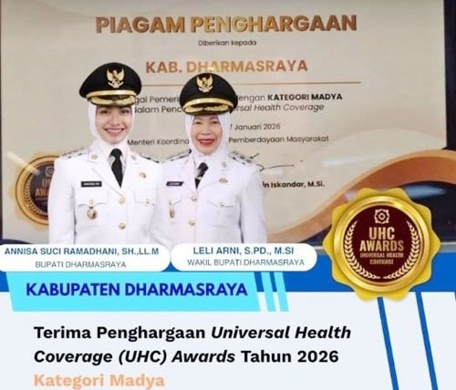 Jamin Akses Layanan Kesehatan Bagi Masyarakat, Dharmasraya Raih Penghargaan UHC Awards 2026