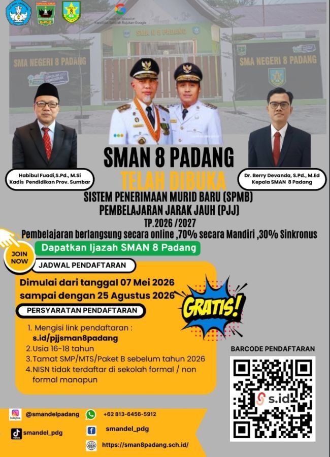 Jangkau Anak Putus Sekolah, SMAN 8 Padang Selenggarakan PJJ