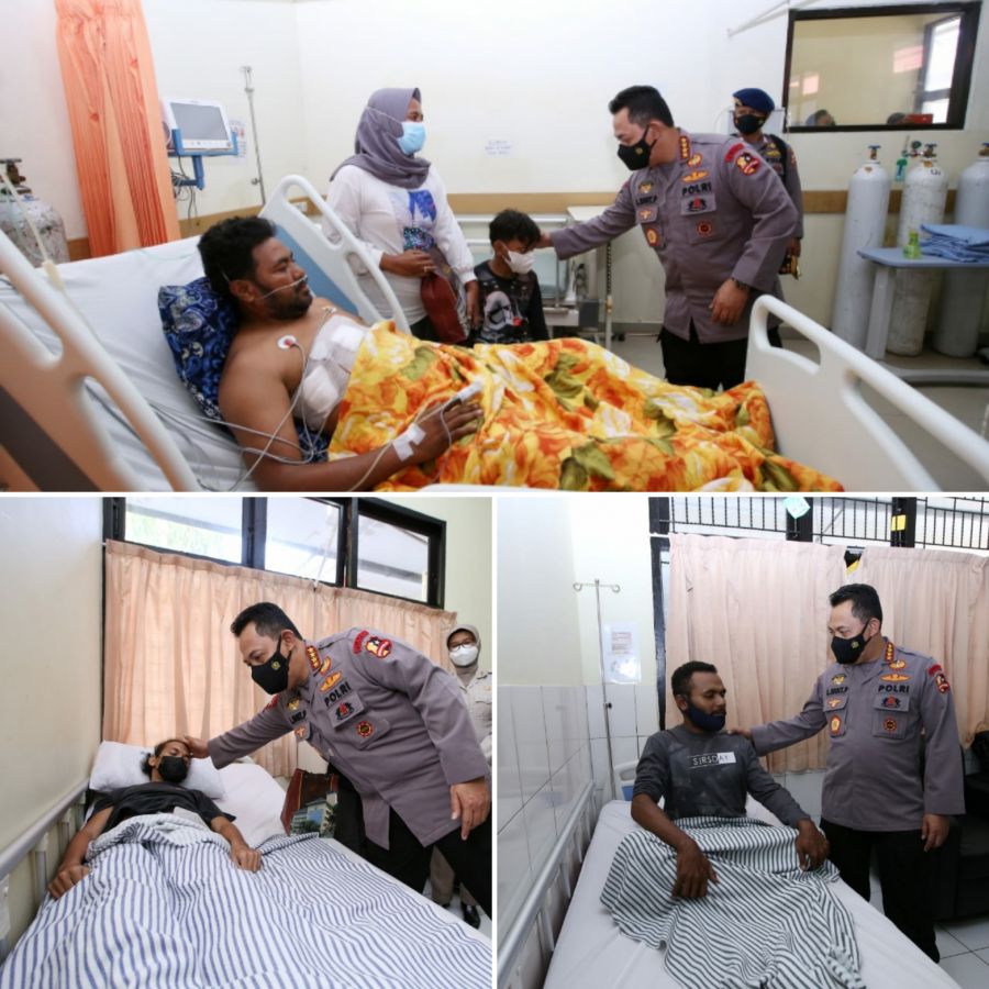 Jenguk Anggota Polri Korban Baku Tembak KKB, Kapolri: Kami Bangga Sama Kalian