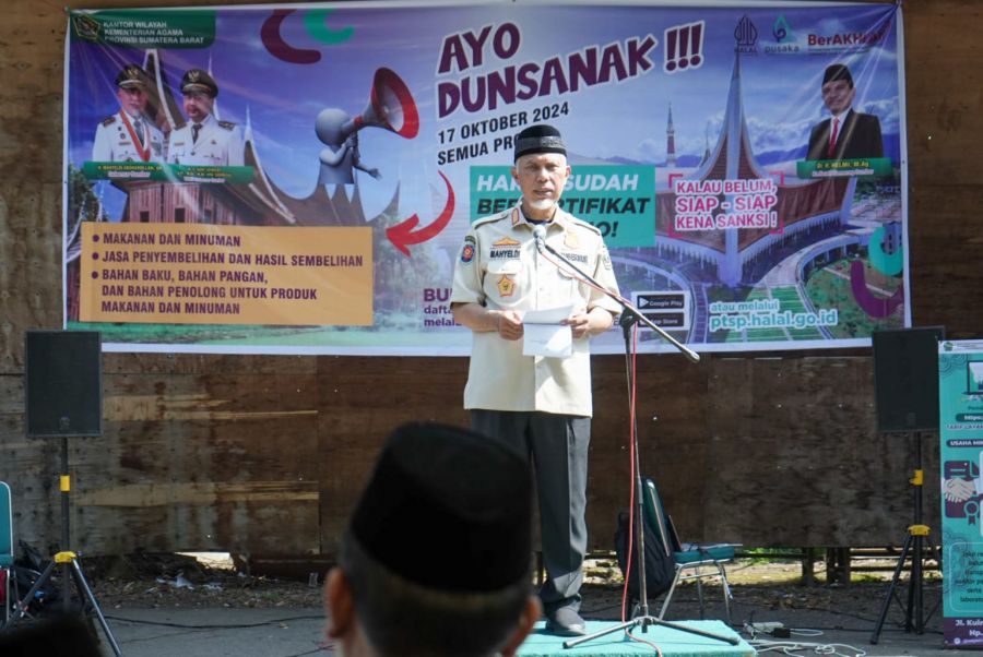 Kampanye Wajib Sertifikat Halal Makanan dan Minuman, Mahyeldi Sebut itu Karakter Masyarakat Sumbar