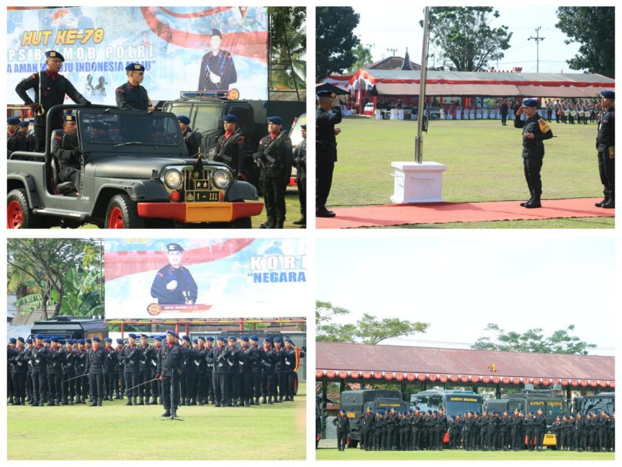 Kapolda Irjen Pol Suharyono pimpin Upacara dan Syukuran HUT Korps Brimob Polri ke 78