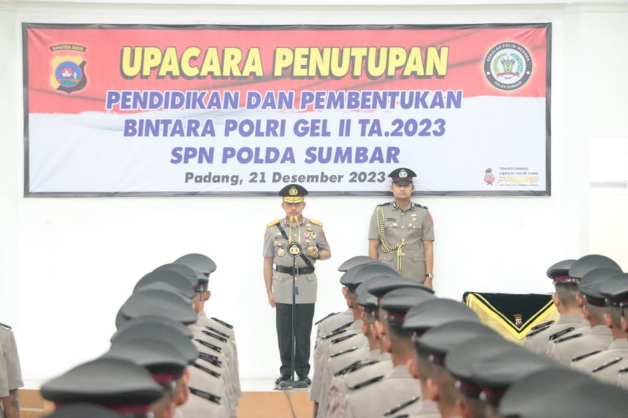 Kapolda Sumbar Lantik 310 Bintara Baru Gelombang II T.A 2023