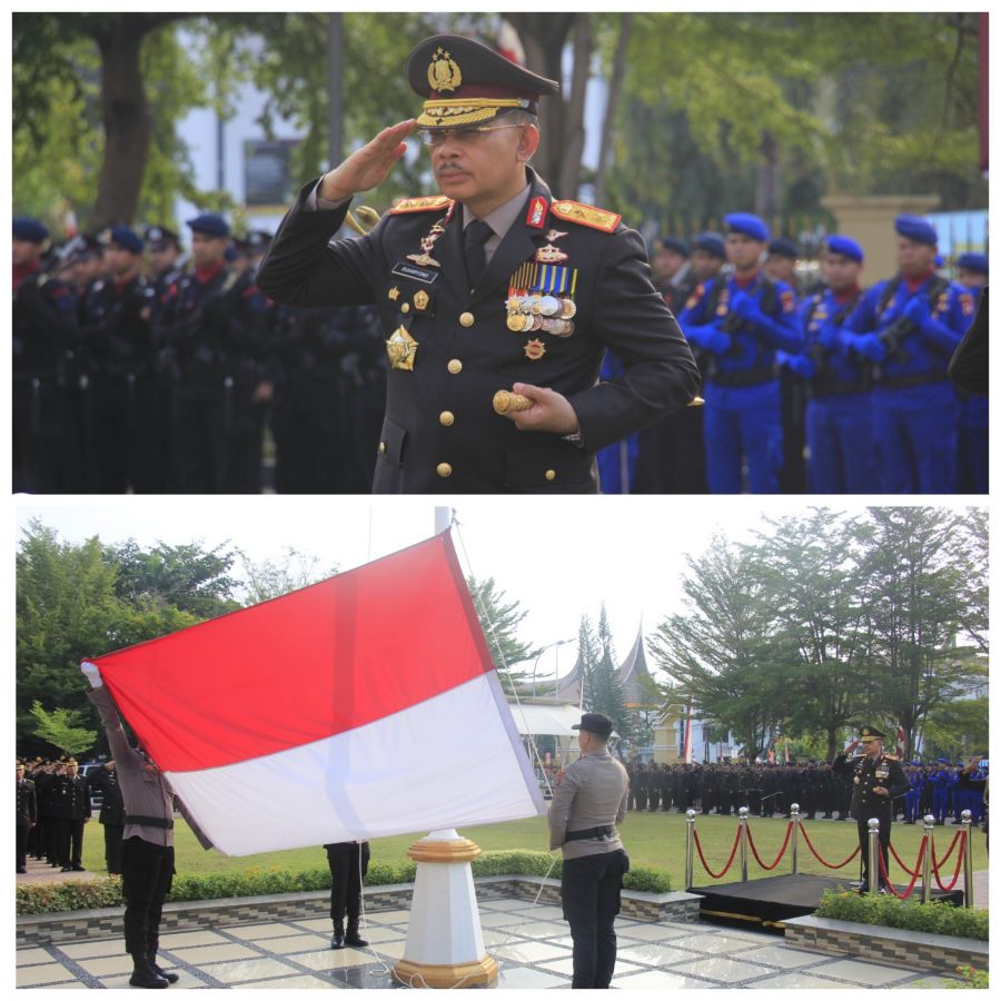 Kapolda Sumbar Pimpin Upacara Bendera Dalam Rangka HUT RI ke 78