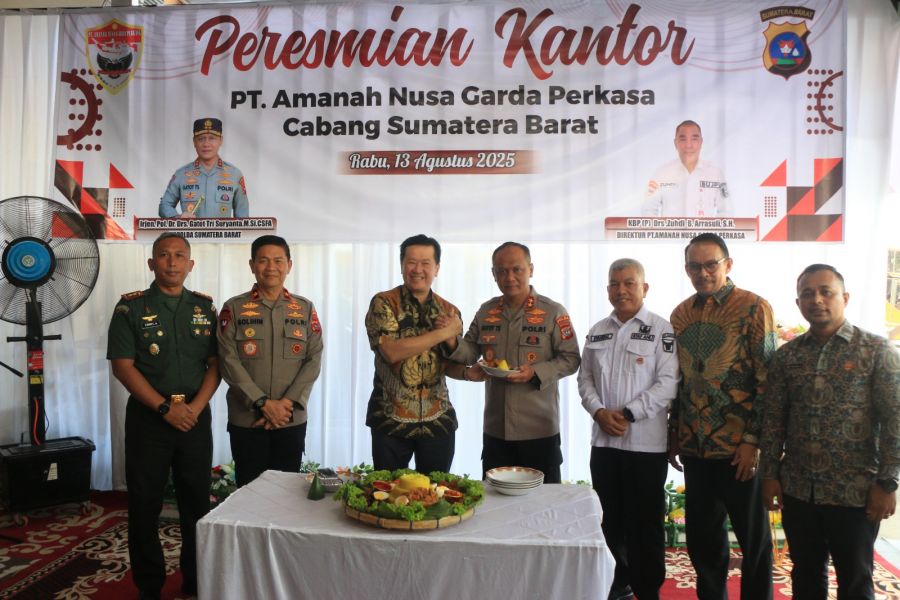Kapolda Sumbar Resmikan Kantor PT Amanah Nusa Garuda Perkasa di Padang