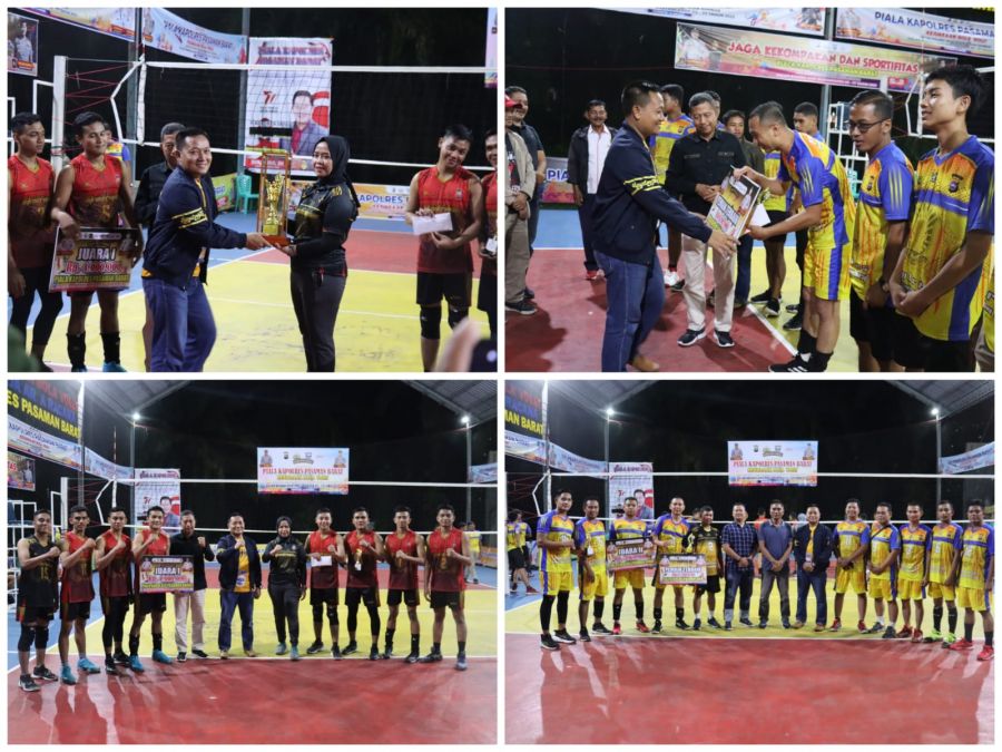 Kapolres Agung Basuki Resmi Tutup Kejuaraan Bola Volly Kapolres Pasaman Barat, Berikut Pemenangnya