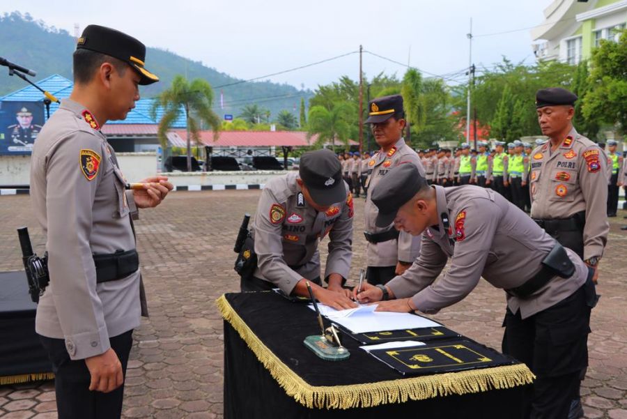 Kapolres Pessel Pimpin Penandatangan Fakta Integritas Jaga Tahanan