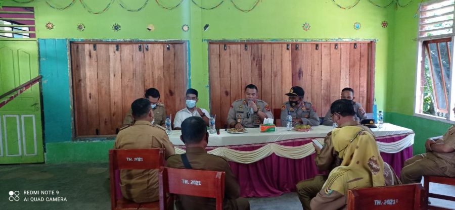 Kapolres Sijunjung ajak Pemerintahan Kecamatan Lubuk Tarok Bersinergi Dukung Program Vaksinasi