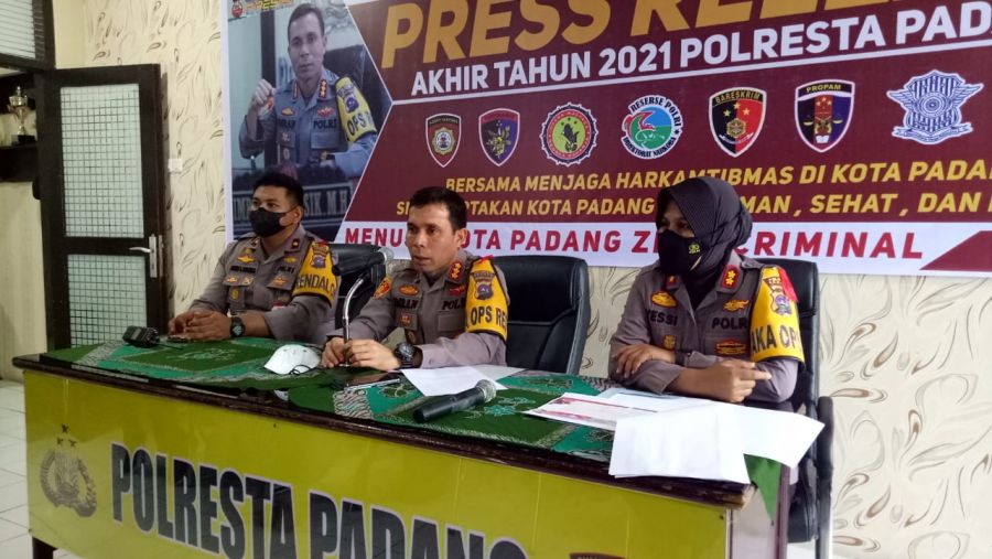 Kapolresta Padang: Angka Kejahatan Tahun 2021 Turun Dibanding 2020