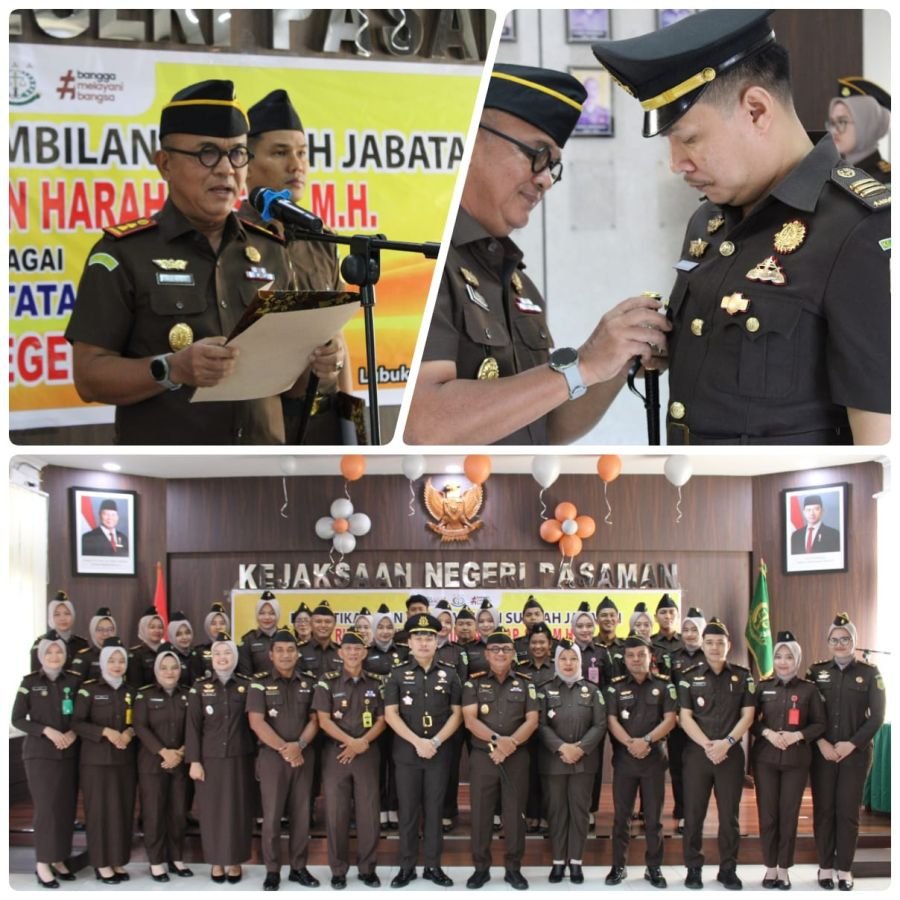Kasi Datun Kejari Pasaman Rizki Syahbana Amin Harahap Dilantik Dan Diambil Sumpah Jabatannya