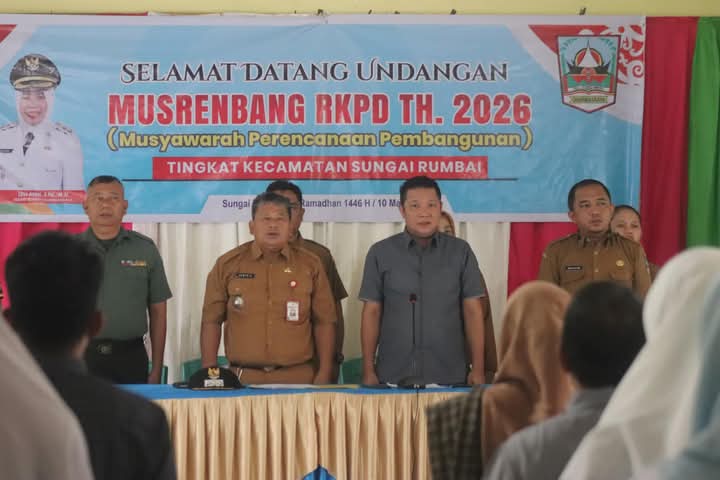 Ketua DPRD Kabupaten Dharmasraya Hadiri Musrembang RKPD Kecamatan Sungai Rumbai