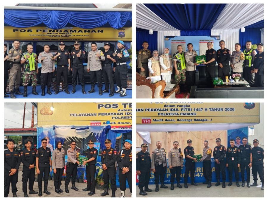 Ketua Senkom Sumbar Sambangi Pos PAM Operasi Ketupat Singgalang 2026, Bagi Bingkisan untuk Petugas