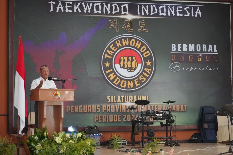 Ketua Taekwando Indonesia Sumbar Ramah Tamah di Gedung Sapta Marga Korem 032/Wbr