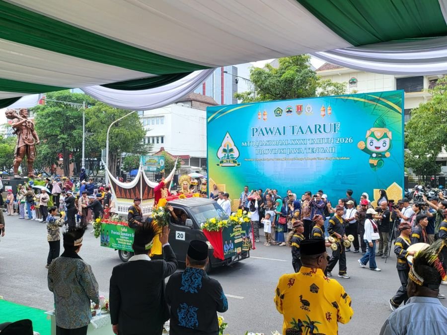 Khafilah Sumbar Tampilkan Miniatur Masjid Raya Syekh Ahmad Khatib Al Minangkabawi