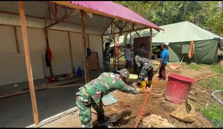 Kodim 0312/Padang Dorong Percepatan Pembangunan Huntara di Kapalo Koto Pauh Padang