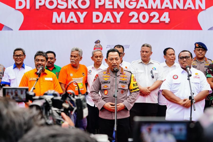 Komitmen Kapolri di Aksi May Day: Bentuk Timsus ntuk Lindungi dan Kawal Hak Buruh