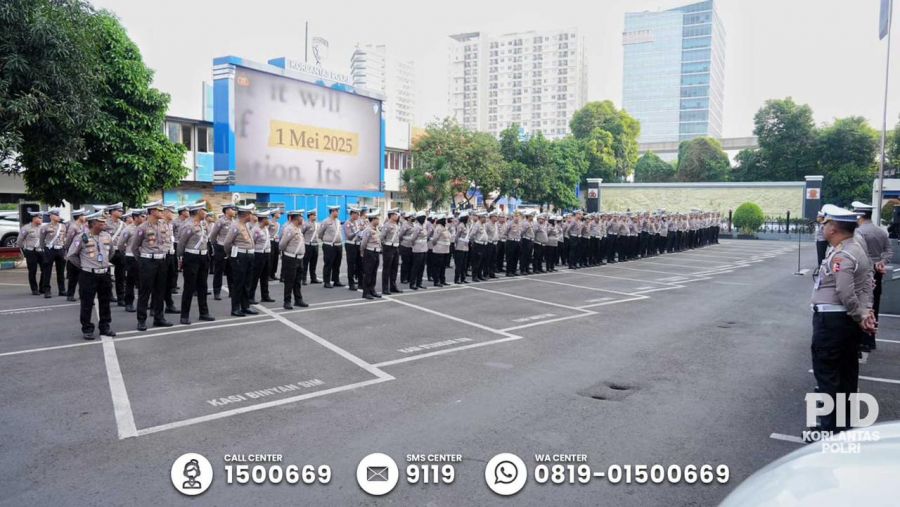 Korlantas Polri Gelar Apel Pengamanan May Day 2025, Presiden Prabowo Dijadwalkan Hadir 