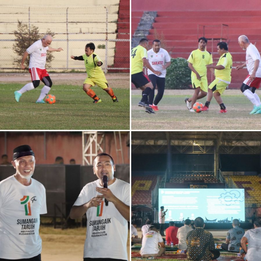 Laga Persahabatan Sakato FC Vs Wartawan FC Warnai Peringatan 1 Tahun Mahyeldi - Audy