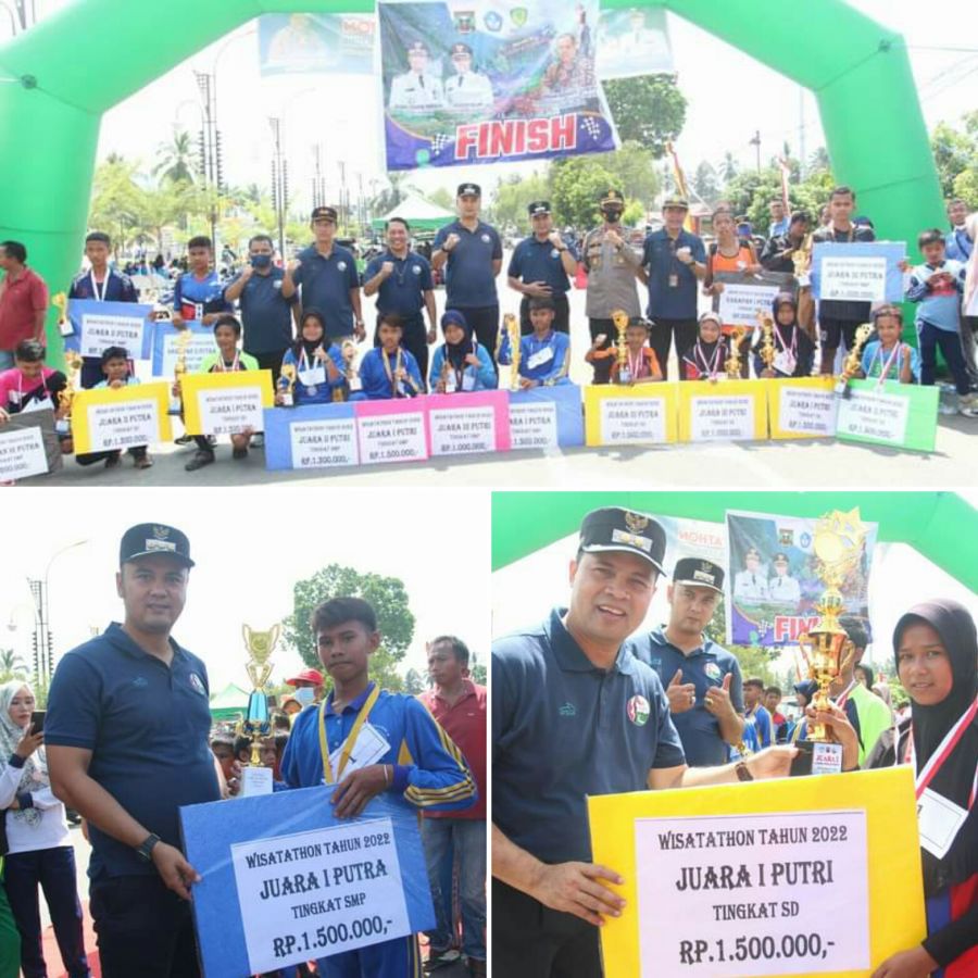 Lomba Marathon Wisata HUT Kabupaten Sijunjung ke-73, Siswa SMPN 9 Sabet Juara I Putra dan Putri