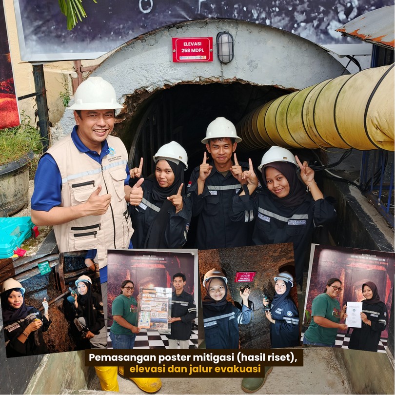 Mahasiswa Tambang UNP Laksanakan Riset PKM-RE di Terowongan Mbah Soero Sawahlunto