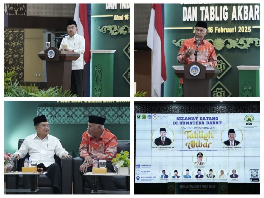 Mahyeldi Dampingi Ketua DMI M. Jusuf Kalla dalam Gelaran Tabligh Akbar & Seminar sambut Ramadhan
