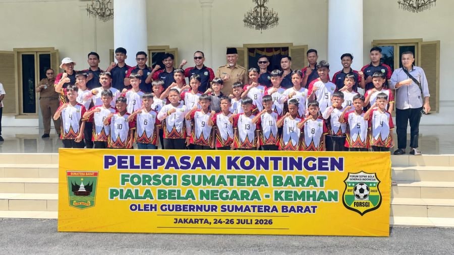 Malyeldi Lepas Kontingen FORSGI Sumbar Menuju Festival Nasional FORSGI III Piala Bela Negara 2026