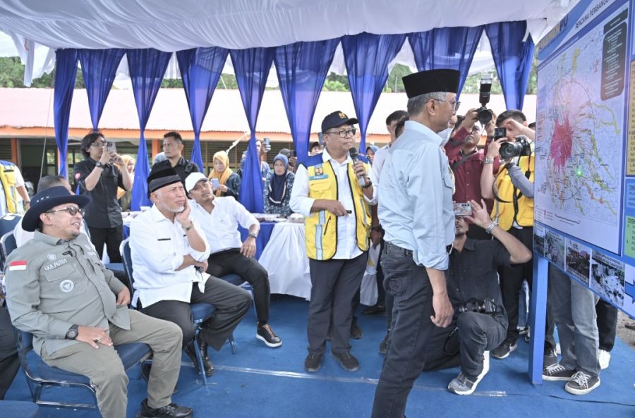 Menteri PU Pastikan Seluruh Persiapan Pembangunan 9 Unit Sabo Dam di Lereng Marapi Hampir Rampung