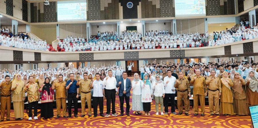 Meriah, Ribuan Siswa SMA, SMK, MA se-Kota Padang & Kep Mentawai Ikuti Sosialisasi SNPMB 2024 di UNP