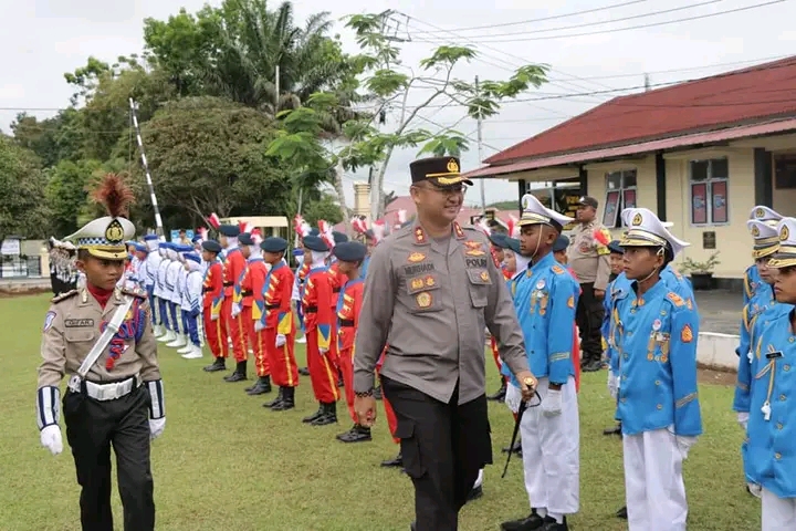 Meriahkan HUT Kabupaten Dharmasraya ke 19, Polres Adakan Lomba PBB