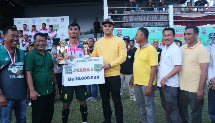 Meriahkan HUT RI Ke-78, Open Turnamen Sepak Bola PEROS CUP Berakhir Sukses dan Meriah