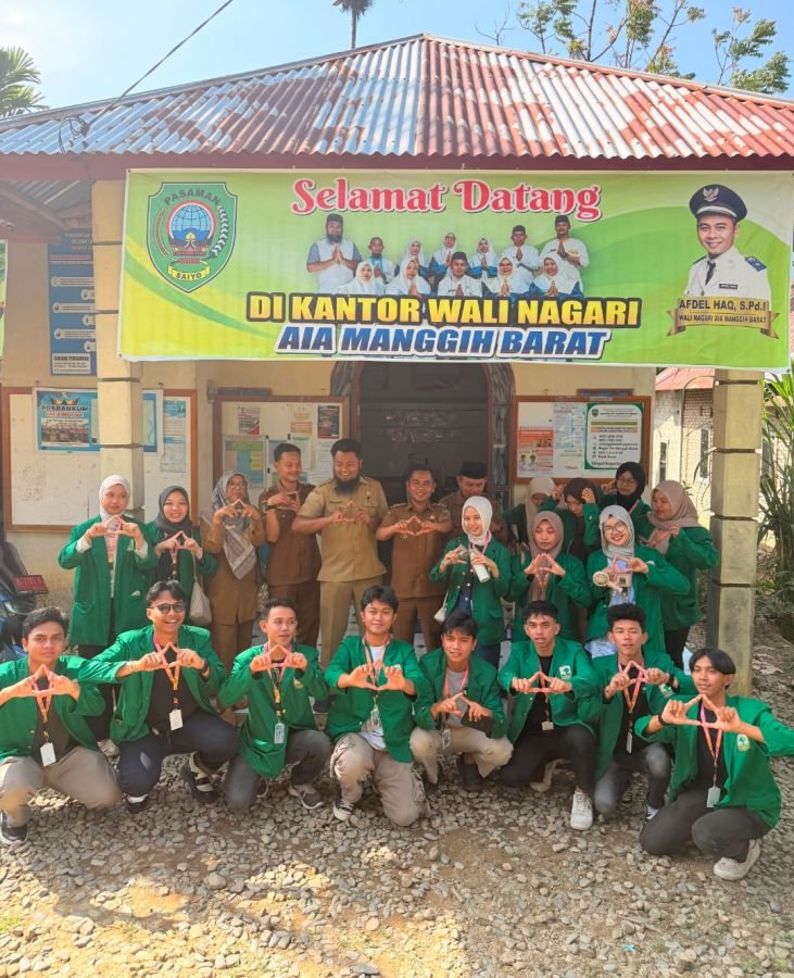 Nagari Aia Manggih Barat Sambut Hangat 19 Mahasiswa KKN Unand, Wujudkan Nagari yang Maju & Berdaya