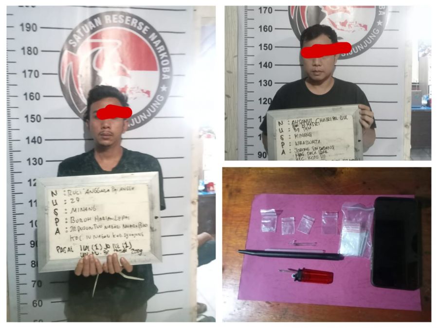 Ops Tumpas Bandar Lansek Manih 2025 Polres Sijunjung Ungkap kasus Penyalahgunaan Narkotika