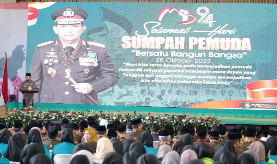 Orasi Kebangsaan Sumpah Pemuda, Kapolri: Persatuan-Kesatuan Wujudkan Indonesia Emas 2045