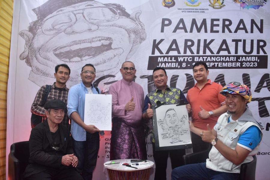 Pameran Karikatur Resmi Ditutup, Ini Pesan Polda Jambi dan Sespim Lemdiklat Polri