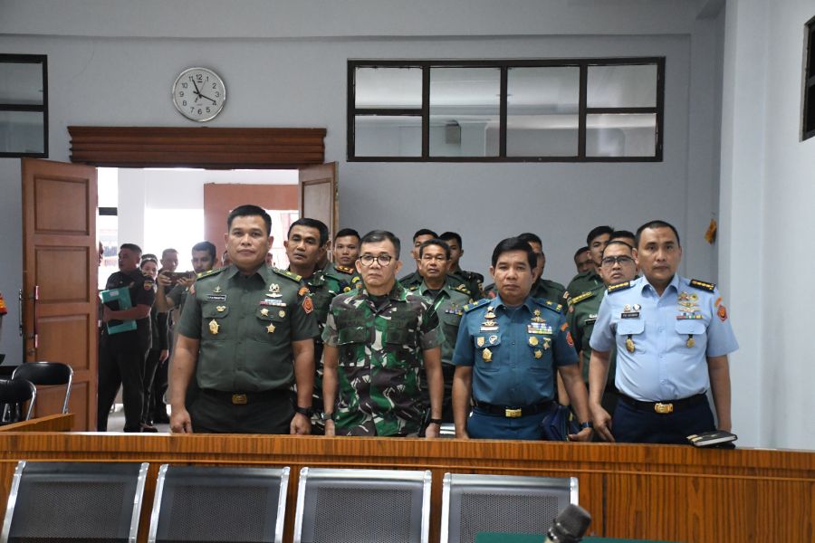 Pangdam I/BB Hadiri Langsung Sidang Kasus Dugaan Narkotika Serma AS di Dilmil I-02 Medan