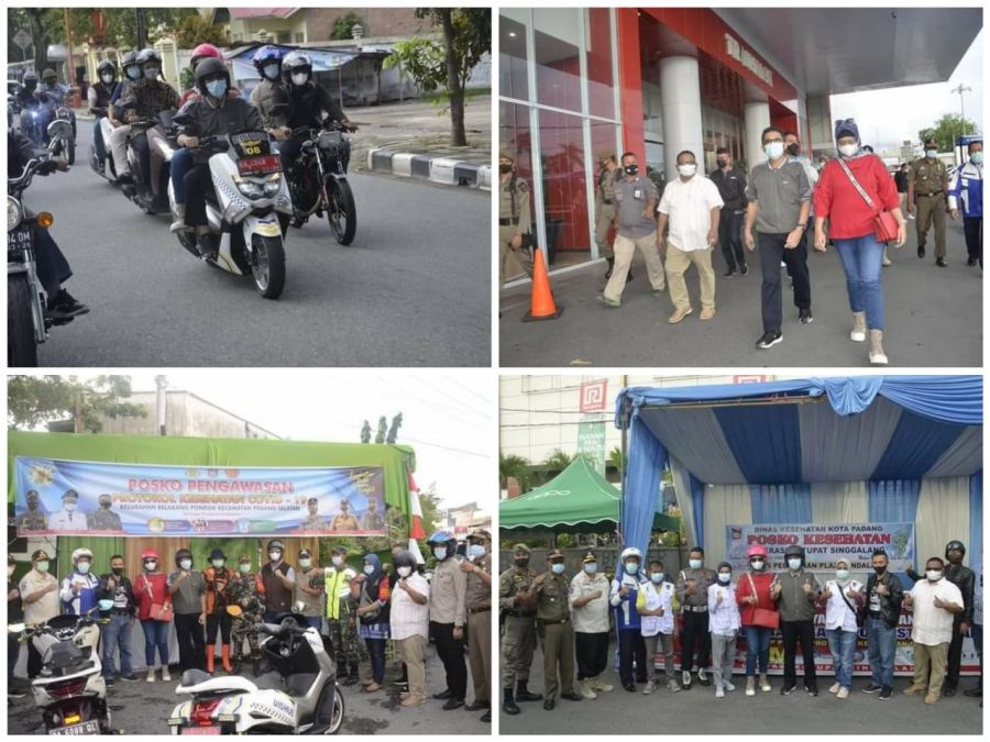 Pastikan Situasi Kondusif, Wako Hendri Septa dan Jajaran Tinjau Sejumlah Poskotis Lebaran di Padang
