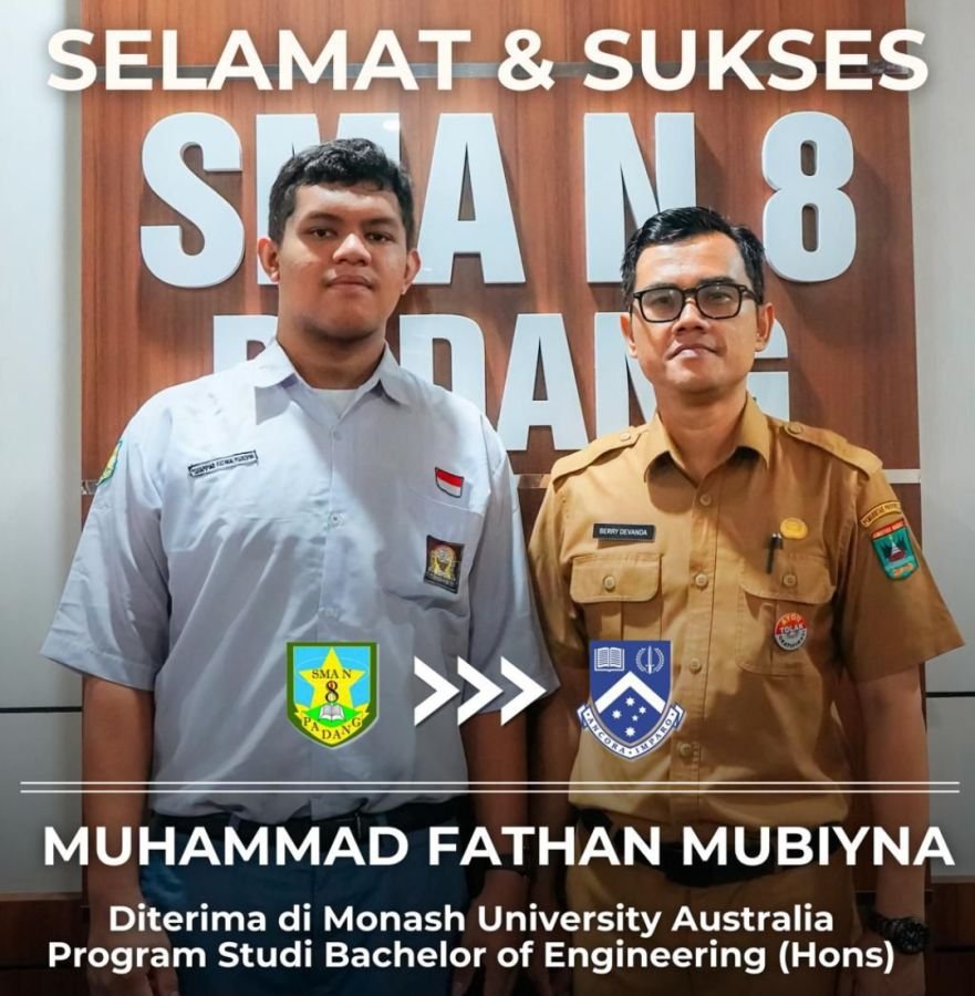 Patahkan Stigma, Siswa SMAN 8 Padang Tembus Kampus Top Dunia Monash University