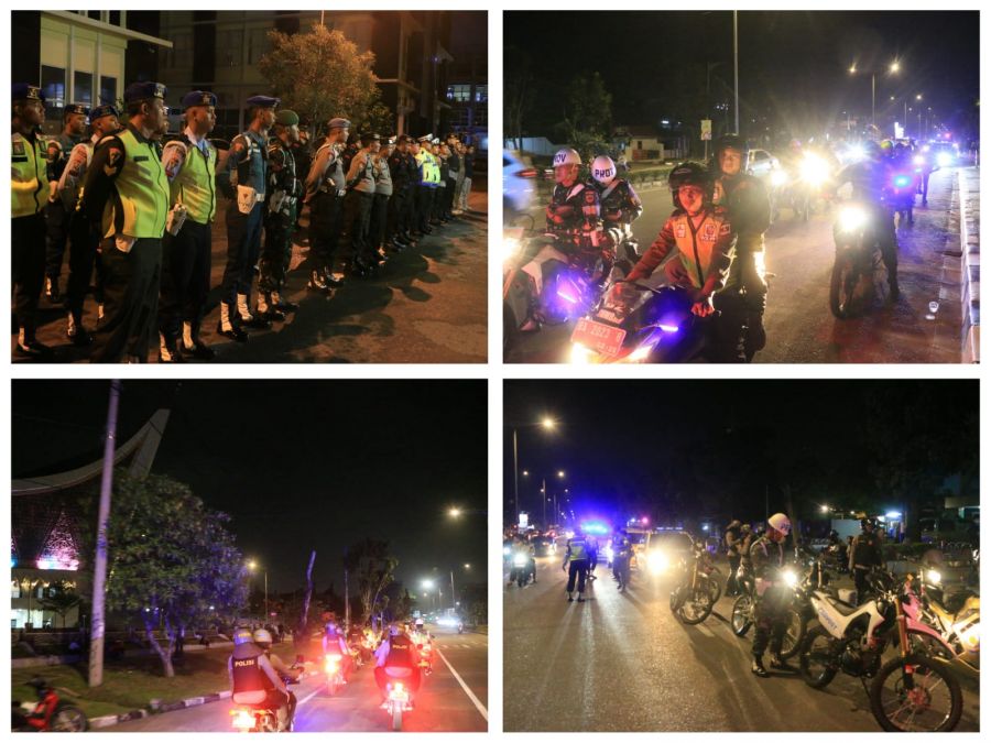 Patroli Cipta Kondisi ''Tiga Pilar'' Malam Hari, Jaga Kamtibmas dan Jelang Pemilu 2024