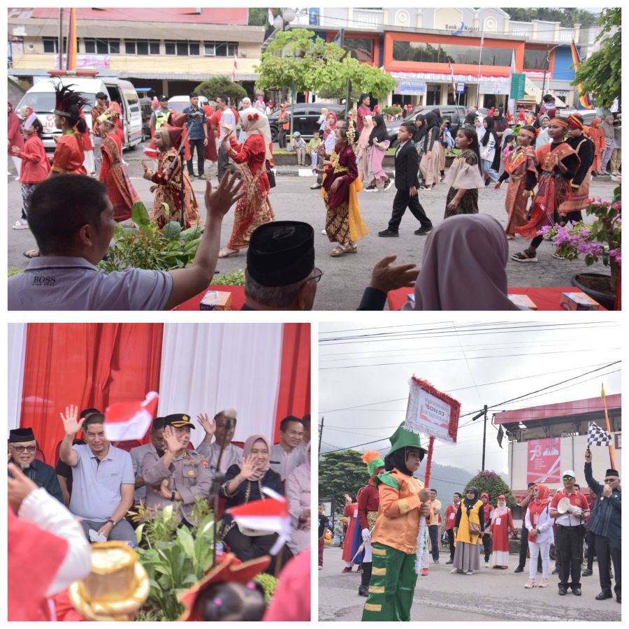 Pawai Alegoris Tingkat Sawahlunto Diikuti Pelajar TK Hingga SMA dalam Meriahkan HUT RI Ke-78