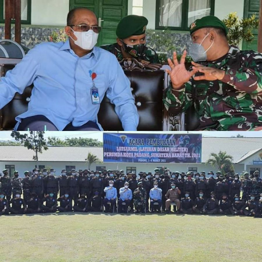 Pegawai Baru Perumda AM Kota Padang Ikuti Latsarmil di Batalyon Infantri 133/YS
