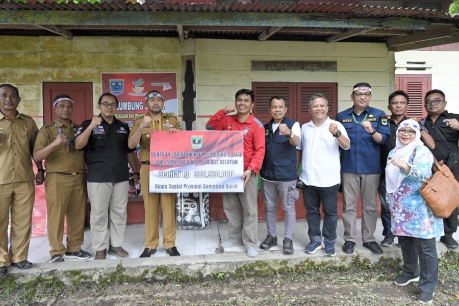Pemprov Sumbar Beri Bantuan Logistik untuk Lumbung Sosial di Mentawai Senilai Rp 368 Juta
